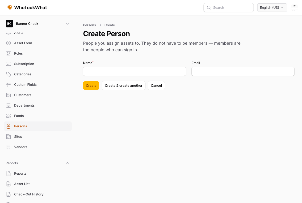 The add-person form